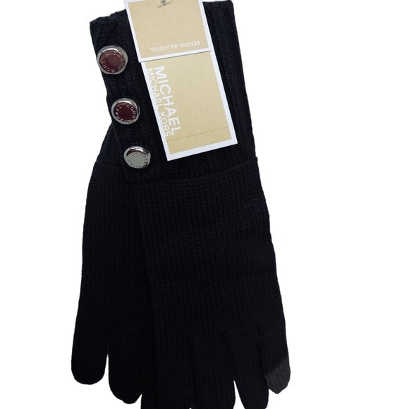 MICHAEL Michael Kors Accessories - Michael Kors Black Knit Gloves NWT